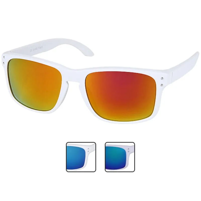 Lunettes de Soleil à Monture de Couleur Blanche V-1213