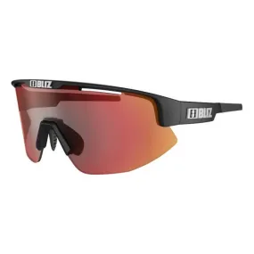 Lunettes de sport BLIZ | Lunettes de running BLIZ Matrix Matt Black Frame avec écran Brown with Red multi (Cat. 3) | 52804-14