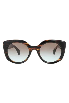 Lunettes style année 60 en écaille vague Havane