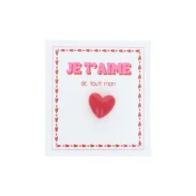 Pin's je t'aime de tout mon coeur Roodoudou - Le petit Souk