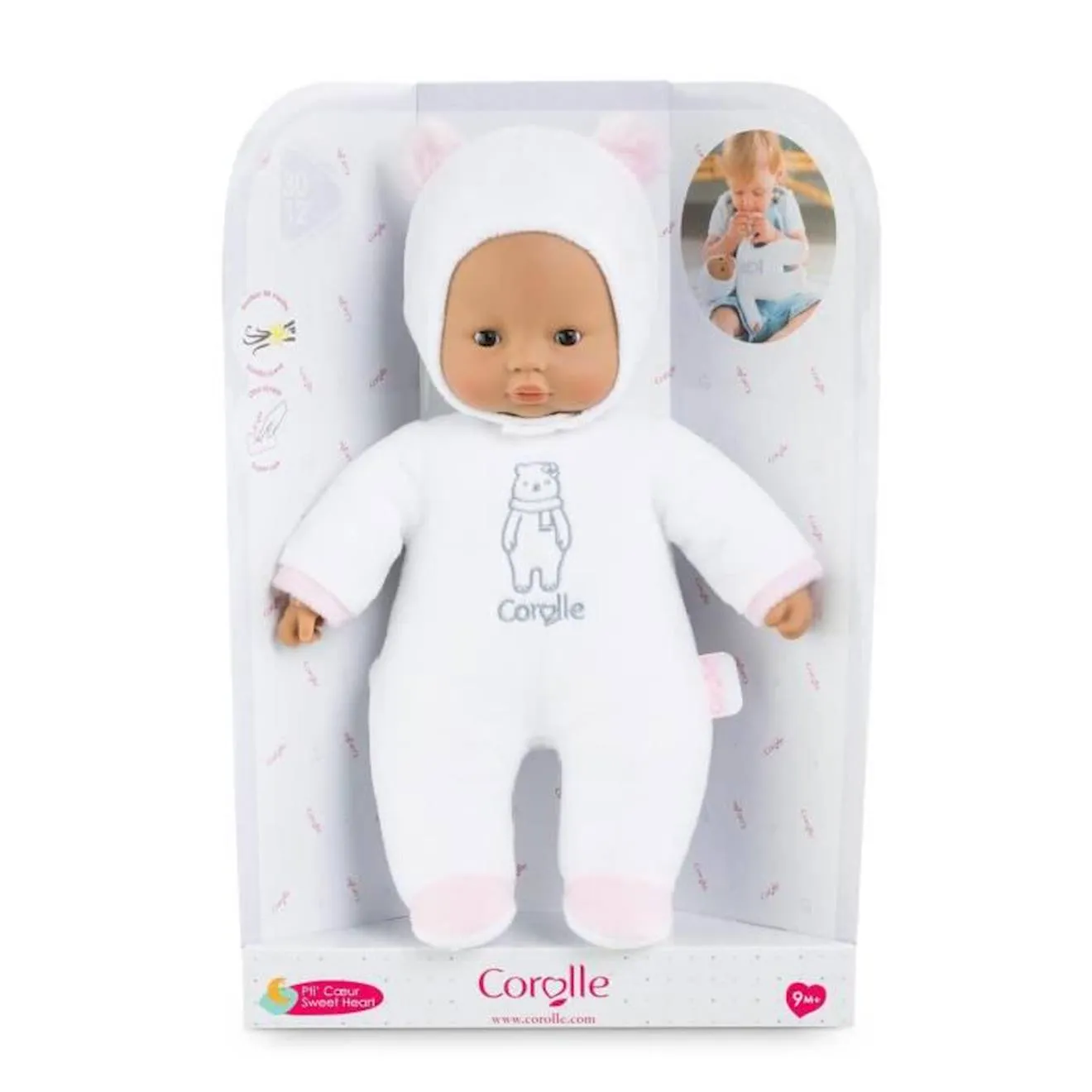 Poupée fille Corolle Pti' Coeur Ours - blanc 30cm - pour enfant de 9 mois et plus blanc - Corolle