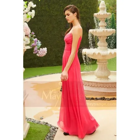 robe de soirée  L808  fuschia