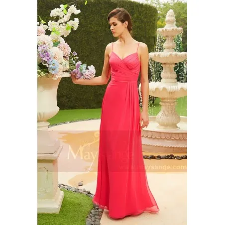 robe de soirée  L808  fuschia