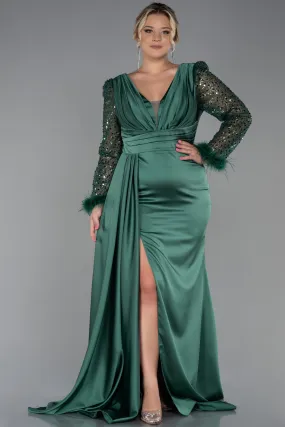 Robe Grande Taille Longue Émeraude ABU3237