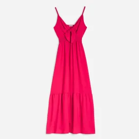 Robe longue TEXTO fuchsia avec nœud  - Eram Accessoires | ERAM