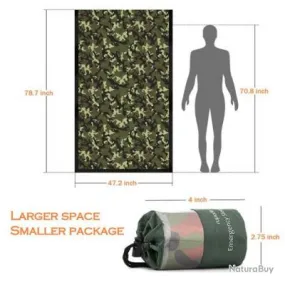 Sac Bivy d'urgence, sac de couchage de survie couverture d'urgence randonnée - LIVRAISON GRATUITE !!