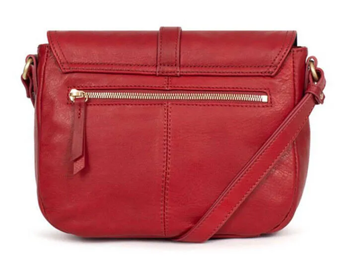 Sac cuir femme rouge Hexagona