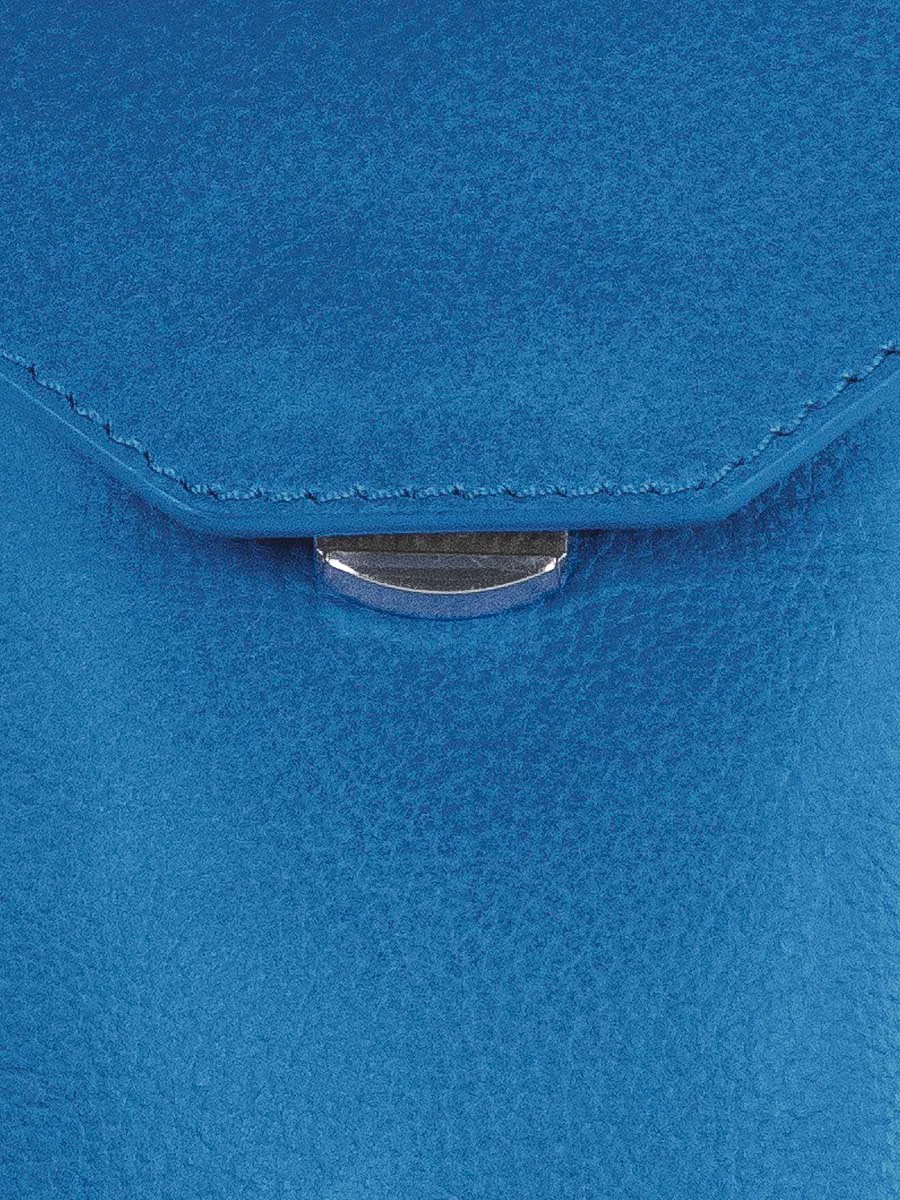 SAC TÉLÉPHONE CUIR BLEU FEMME Éva Néon - Bleu