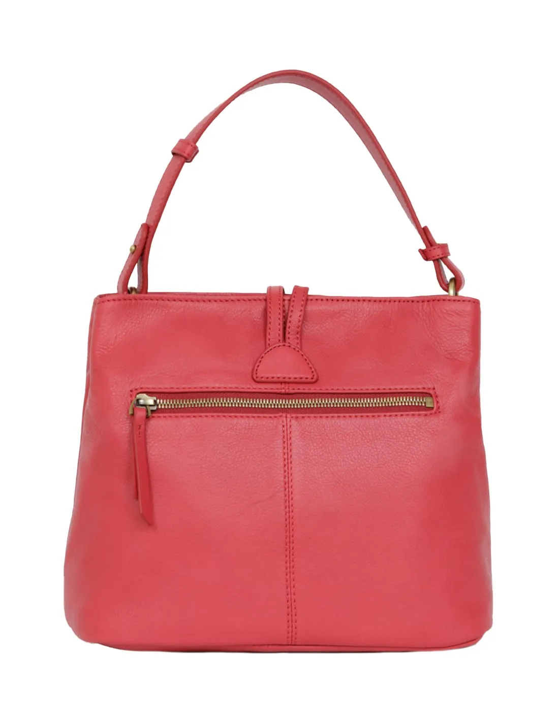 Sac à main Hexagona cuir ref 52162 Rouge 25*21.5*13.5