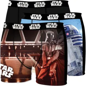 STAR WARS Lot de 3 Boxers Homme Microfibre BMX3 ASS3 Noir Bleu