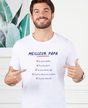 T-Shirt homme Meilleur Papa Liste