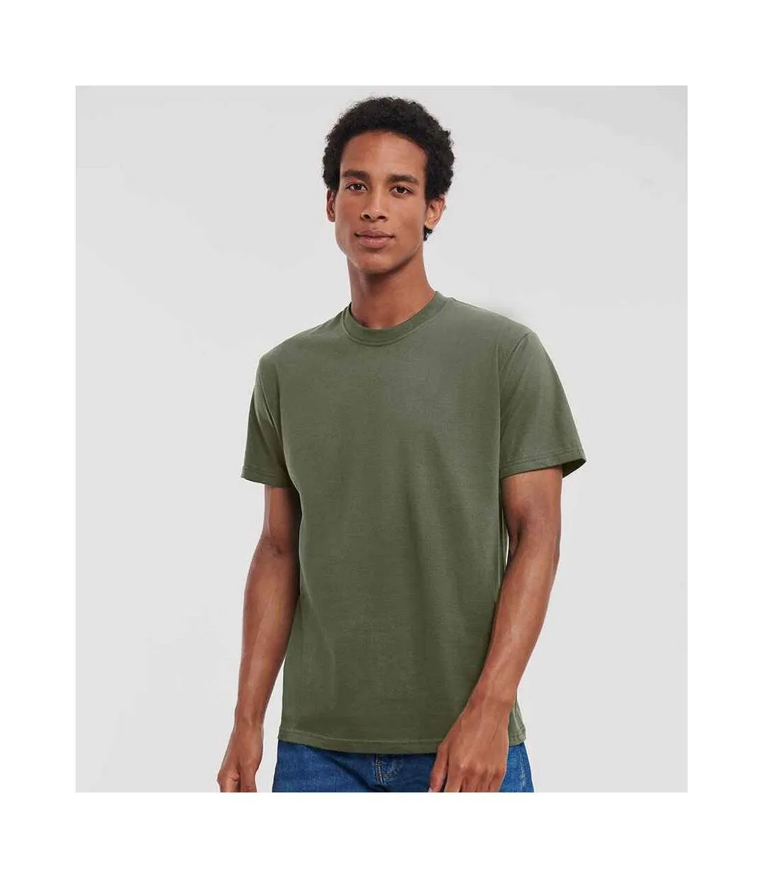 T-shirt homme vert kaki Russell