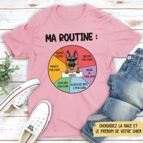 T-shirt Unisex Personnalisé - Ma Routine Avec Mon Chien 2