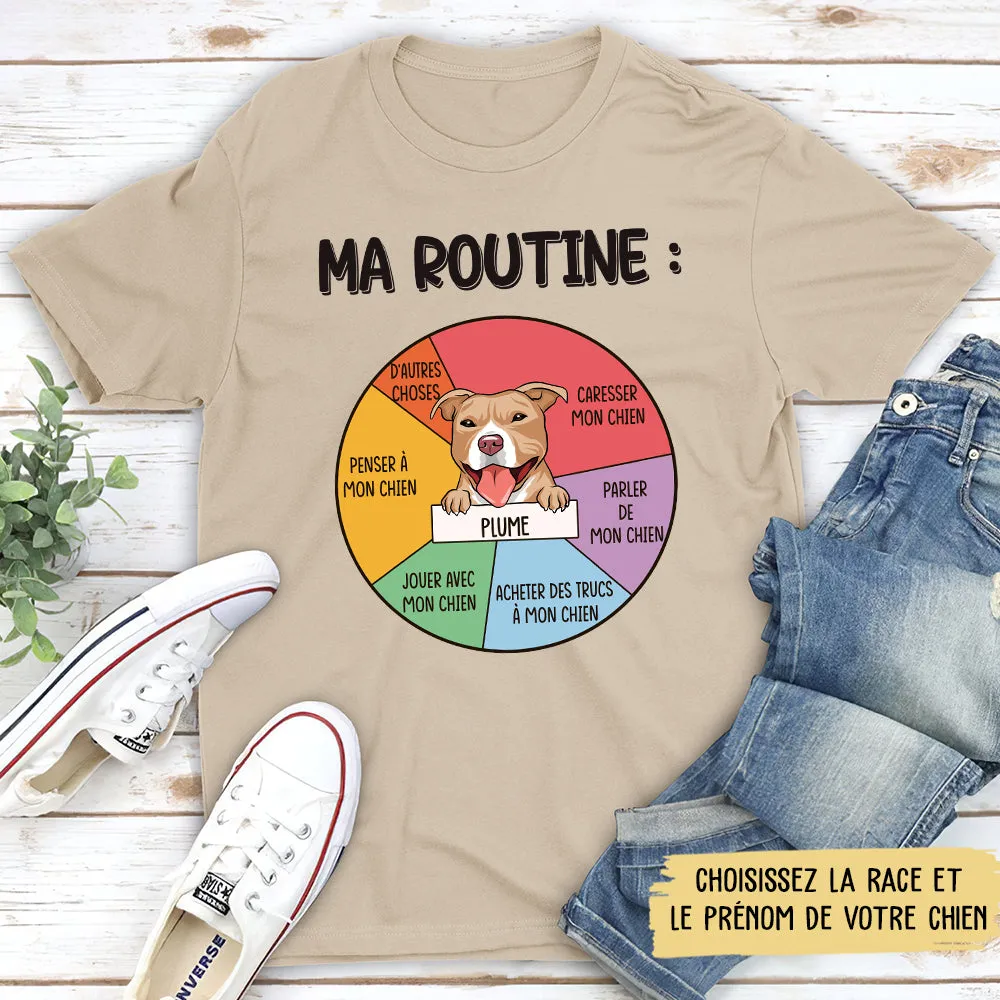 T-shirt Unisex Personnalisé - Ma Routine Avec Mon Chien 2