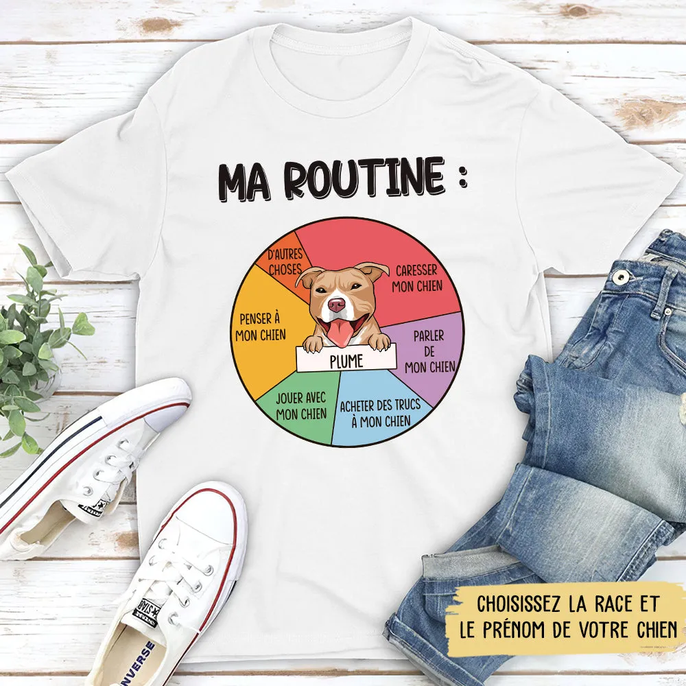 T-shirt Unisex Personnalisé - Ma Routine Avec Mon Chien 2