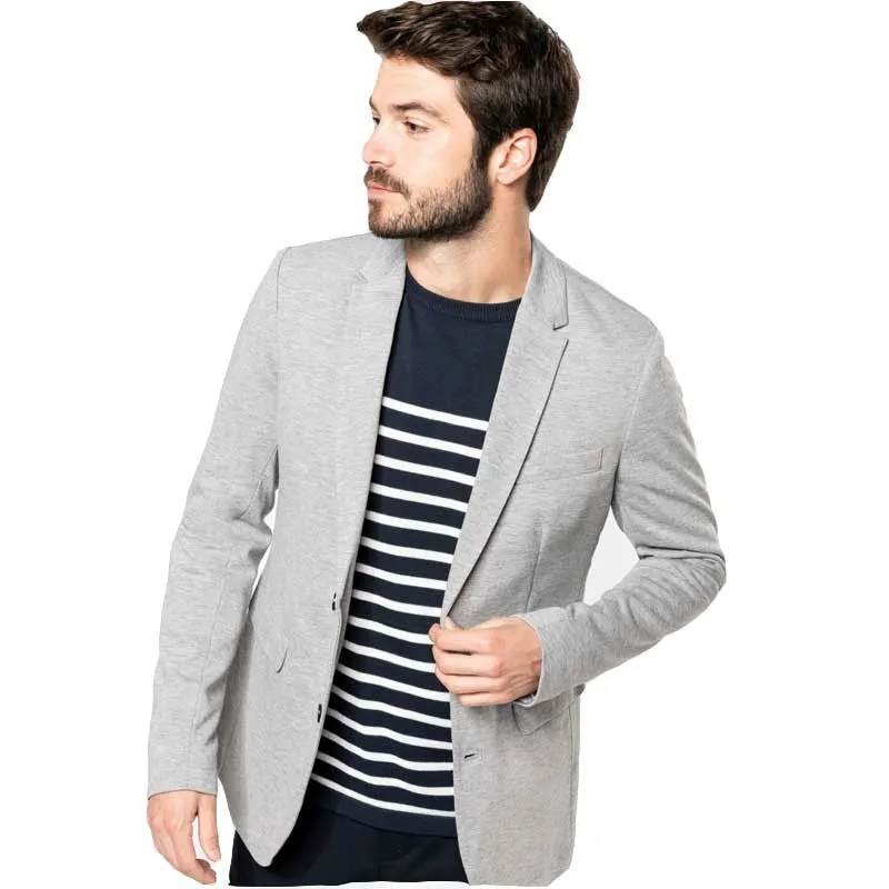 Veste de service homme en maille gris - KARIBAN